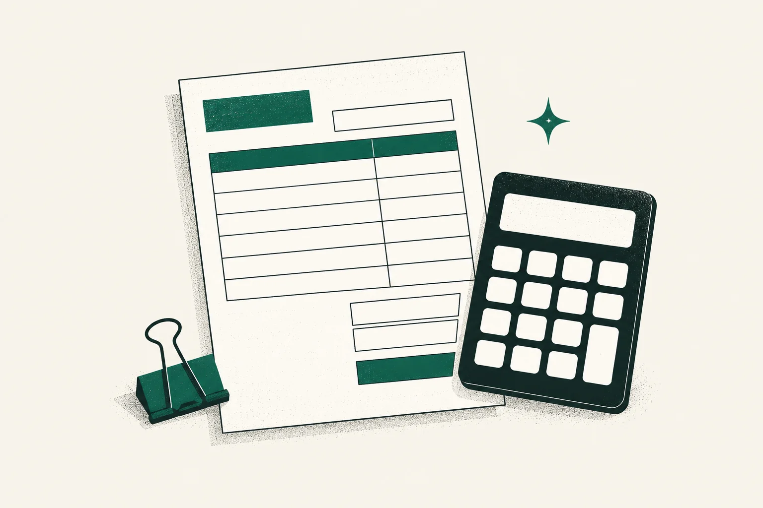 Itemized heat-pump installation estimate beside a calculator